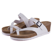 Load image into Gallery viewer, 2019 New Women Summer Fashion Cork Wedge Slipper