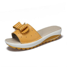 Load image into Gallery viewer, 2019 New Women's Slipper Cow Leather Women Flats Shoes